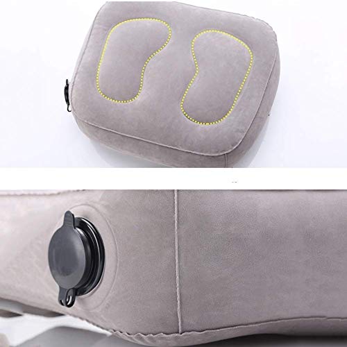 2 paquetes inflable resto del pie almohada for viajes, for niños / adultos Cojines altura de desplazamiento Avión Almohada-ajustable, for niños a dormir durante el viaje, conveniente for la oficina, a