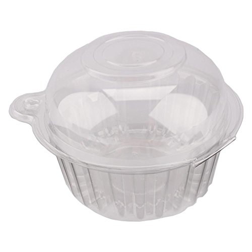 200pcs único plástico transparente cápsula de cupcake para tartas magdalenas Cupcake Box, MINI gato comida, 112 mm * 80 mm