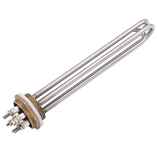 220-240v 3000w Elemento de Calefacción 1.5 pulgada Brida de Cobre para Calentador de Agua Vienen con Tapar y Anillo de Sellado BSP Thread acero inoxidable Calentador de Inmersión