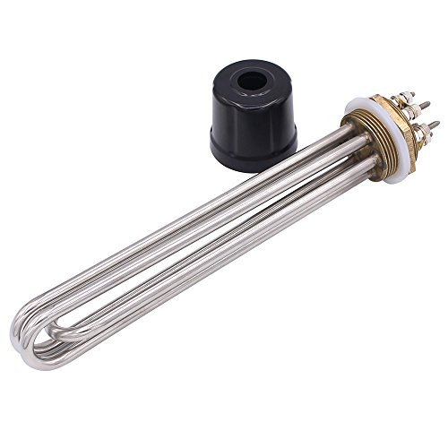 220-240v 3000w Elemento de Calefacción 1.5 pulgada Brida de Cobre para Calentador de Agua Vienen con Tapar y Anillo de Sellado BSP Thread acero inoxidable Calentador de Inmersión