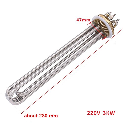 220-240v 3000w Elemento de Calefacción 1.5 pulgada Brida de Cobre para Calentador de Agua Vienen con Tapar y Anillo de Sellado BSP Thread acero inoxidable Calentador de Inmersión