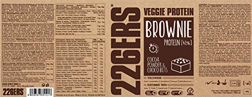 226ERS Evo Vegan Protein Brownie, Mezcla para Brownies de Proteína Vegana con Harina de Teff, Cocoa & Choco Bits - 420 gr