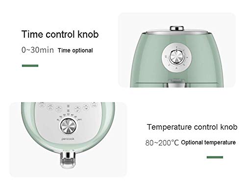 2.5L Aire Fryer, utensilios de cocina saludable, Papas a la Francesa Horno 1350W, 30 Minutos Contador de tiempo y temperatura ajustable de control de 40 grados;C-200 °;C rápida circulación de aire ver