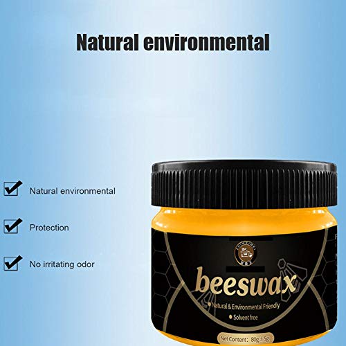 2pcs Naturales Cera De Abejas Para Condimentar Muebles De Madera, 1PC Wood Seasoning Beewax Restaurador De Muebles Pasta De Pulido Para Mesas De Madera, Sillas, Gabinetes, Puertas, Piso, 85 G