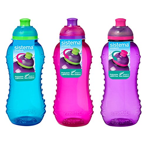 3 300 ml de sistema Twist N Sip – Botella, Azul, Rosa, Púrpura