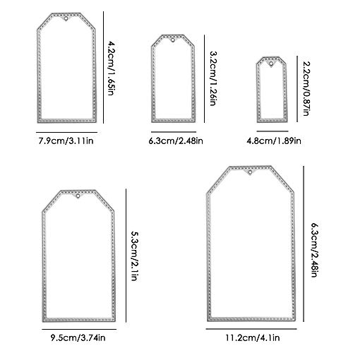 3 conjuntos de troqueles de corte para la fabricación de la tarjeta, FineGoodla geometría de corte de metal bricolaje Marcos Die Troquelados Plantillas para Scrapbooking Decoración del álbum