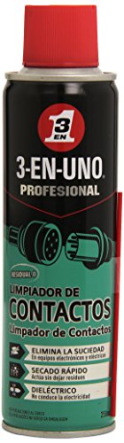 3 EN UNO 34474 Spray limpiador de contactos (250 ml), Incoloro, 250ml