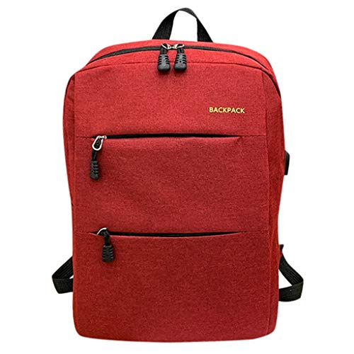 3 Piezas De Bolsos Casuales para JóVenes De Color SóLido Bolsillo De MúLtiples Capas para Escuela Y Mochila De Viaje Lona Mensajero/Billetera/Traje De Mochila