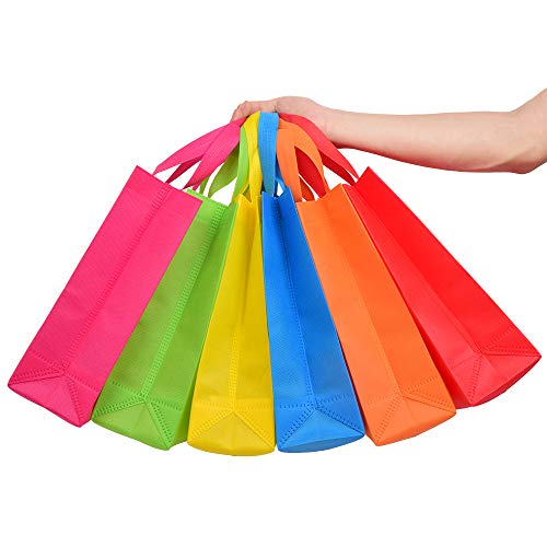 30 Bolsas para Regalo Bolsas de Fiesta con Asas Bolsas de Mano no Tejidas Juguete Goody Favor Bolsa para Baby Shower, Cumpleaños, Halloween, Navidad, Artículos para Fiestas en Bodas