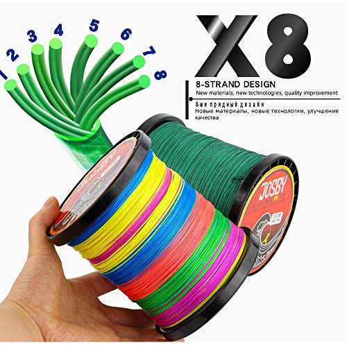 300 m 500 m 1000 m 8 hebras 10-80 libras nuevo PE trenzado alambre de pesca multifilamento súper fuerte línea de pesca Japón multicolor, X8-1000M-rosa, 1.0