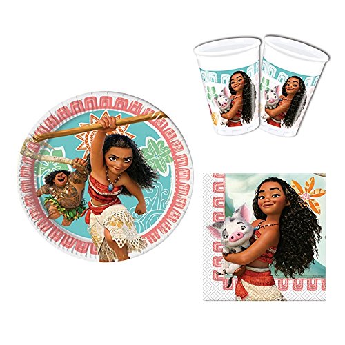 36 piezas Juego de fiesta - vaiana MOANA - para 8 Niños