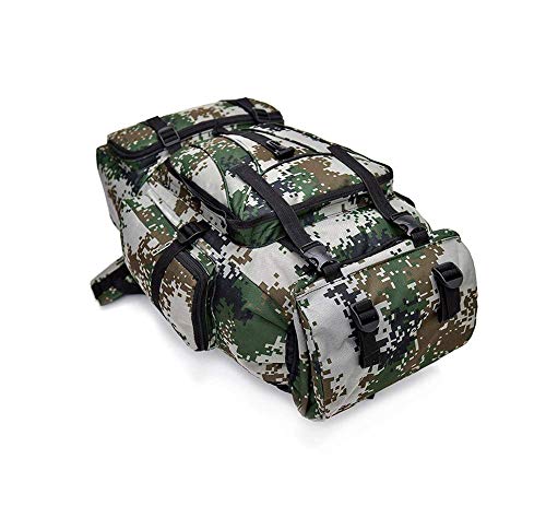 3D Oxford -Malla Camuflaje Bolsa De Alpinismo Mochila 60L Litros De Gran Capacidad Hombres Y Mujeres Mochila De Viaje Al Aire Libre Camping Equipaje Mochila Fanático Del Ejército ,Camouflagegreen