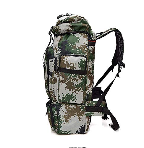 3D Oxford -Malla Camuflaje Bolsa De Alpinismo Mochila 60L Litros De Gran Capacidad Hombres Y Mujeres Mochila De Viaje Al Aire Libre Camping Equipaje Mochila Fanático Del Ejército ,Camouflagegreen