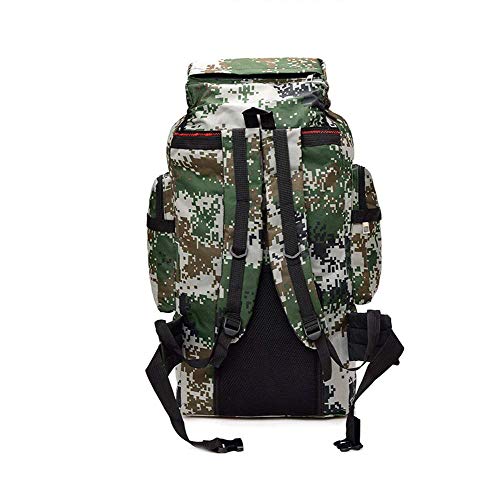 3D Oxford -Malla Camuflaje Bolsa De Alpinismo Mochila 60L Litros De Gran Capacidad Hombres Y Mujeres Mochila De Viaje Al Aire Libre Camping Equipaje Mochila Fanático Del Ejército ,Camouflagegreen