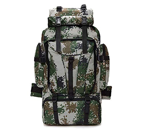 3D Oxford -Malla Camuflaje Bolsa De Alpinismo Mochila 60L Litros De Gran Capacidad Hombres Y Mujeres Mochila De Viaje Al Aire Libre Camping Equipaje Mochila Fanático Del Ejército ,Camouflagegreen