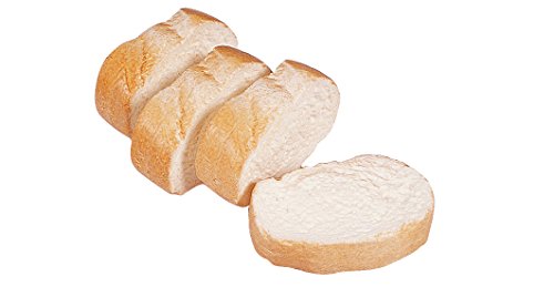 4 Color blanco rebanadas de pan de plástico – Baguette, Barra de Pan, de pastelería Deko falsa, imitación Alimentos Pan, Fake Food, artificial Alimentos, Theater requisite