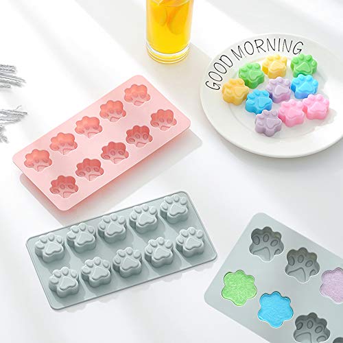 4 Moldes de silicona para de chocolate, Bandeja de hielo para molde de fiesta para niños y hornear, tartas, muffins, jabones, gelatina, mousses Decoración de pastel de taza de mantequilla de maní