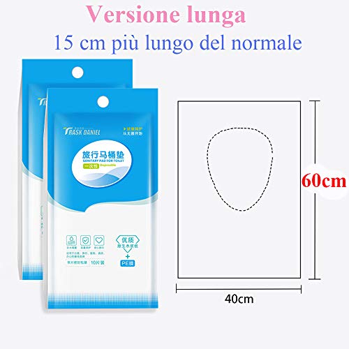 40 pcs Fundas de Papel para Asiento de Inodoro Fundas de Papel para Asiento de Inodoro Desechables para Viaje Baño Hotel (40pcs Azul)