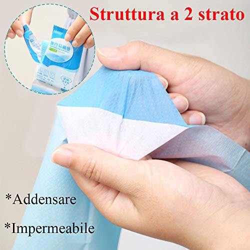 40 pcs Fundas de Papel para Asiento de Inodoro Fundas de Papel para Asiento de Inodoro Desechables para Viaje Baño Hotel (40pcs Azul)