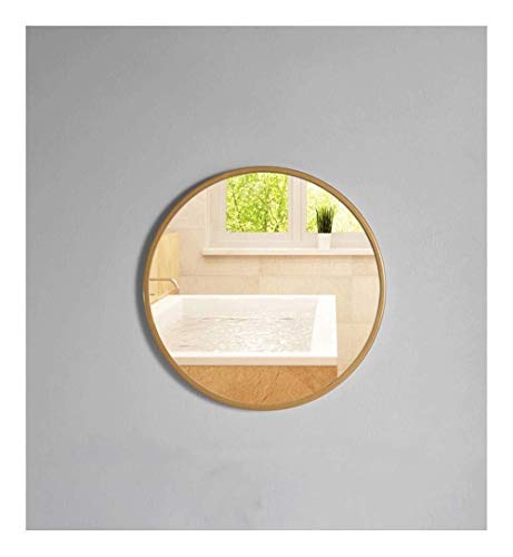 40cm / 50cm / 60cm / 70cm diámetro Circular Wall Mirror Ninguna perforación, Moderno Metal Redondo con Marco de Plata Colgantes de Cristal de la vanidad de Afeitar Espejo Decorativo for la habitación