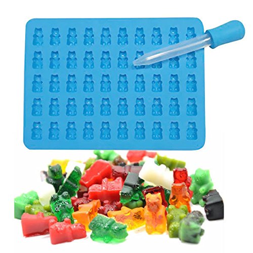 50 cavidades de silicona Gummy Bear Chocolate molde Cake Jelly Candy bandeja de hielo herramienta para hornear