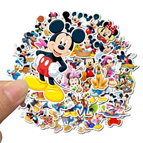 50 pegatinas de Mickey Mouse Disney álbumes Graffiti portátil Skateboard equipaje Guitarras Bicicletas niños DIY etiqueta engomada