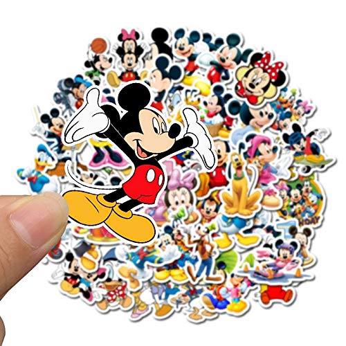 50 pegatinas de Mickey Mouse Disney álbumes Graffiti portátil Skateboard equipaje Guitarras Bicicletas niños DIY etiqueta engomada