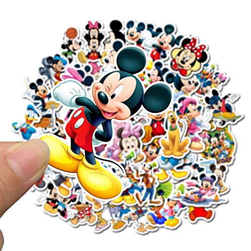 50 pegatinas de Mickey Mouse Disney álbumes Graffiti portátil Skateboard equipaje Guitarras Bicicletas niños DIY etiqueta engomada