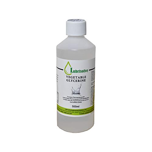 500 ml de GLICERINA VEGETAL EP USP GRADO ALIMENTARIO COSMÉTICO PURA Y NATURAL inodoro e incoloro