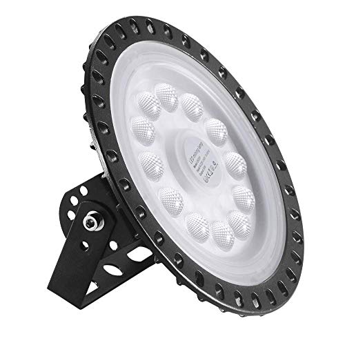 50W UFO LED Lámpara Alta Bahía, 5000LM Focos IP65 Led Interior Techo 6500K Blanco Frío Industrial LED Iluminación Comercial Impermeable para Fábricas, Almacén,Garaje,Sótano