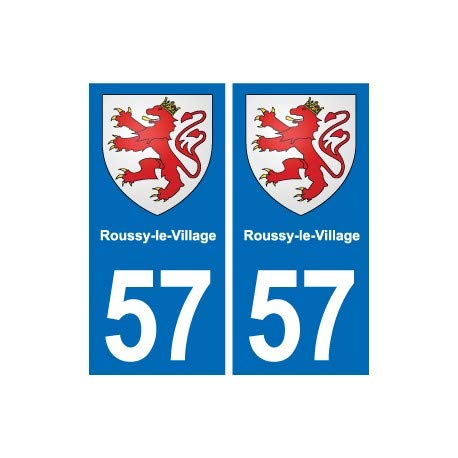 57 Roussy-le-Village - Adhesivo para placa de matrícula, diseño de ciudad