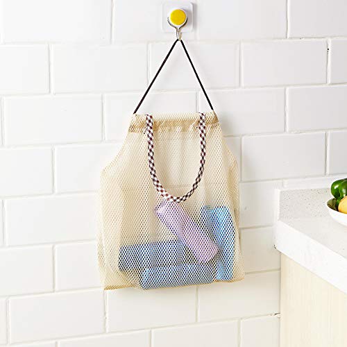 5PCS Bolsas Versátiles de Almacenamiento de Malla Colgante Bolsa de Almacenamiento de Malla de ajo y Jengibre de Cocina Bolsa Colgante de Verduras y Papas Bolsa de Malla Transpirable de Almacenamiento