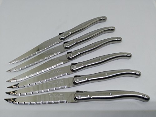 6 Cuchillos CHULETEROS Mango INOX QUTTIN Frances 11CM