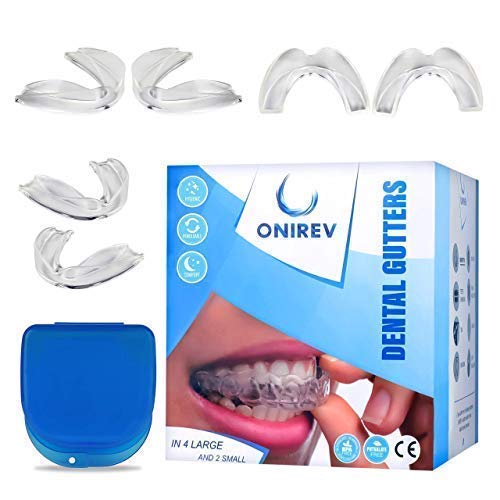 [6 en 1]Férula dental anti bruxismo - dispositivo profesional - Termosensible - nocturno - tratamiento ATM - evita el rechinar de los dientes - adultos y niños - Garantía de satisfacción al 100%