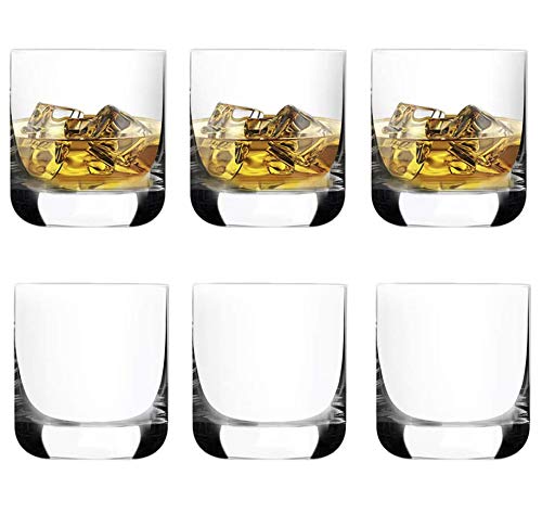 [ 6-pack, 285 ml /9.6 oz]DESIGN•MASTER - Premium Vasos de whisky , Vaso estilo rock antiguo para whisky escocés, bourbon, cócteles, ron, vasos de whisky duraderos para fiestas y campamentos.