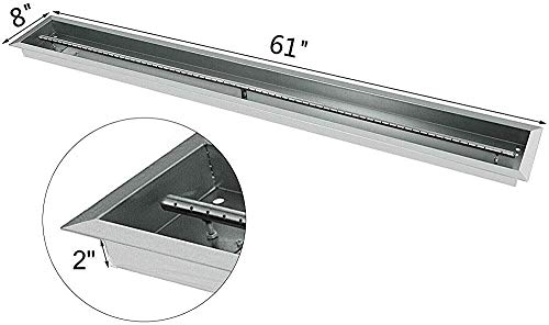 6 pulgadas de escritorio olla a cielo fogón de gas incrustado fuego de acero inoxidable acampar al aire libre mesa rectangular con quemadores lineales,Silver