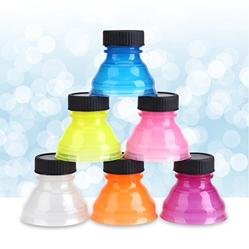 6Pcs Snap reutilizable de color en Pop puede convertir las tapas de botellas de Soda Savers en tapas de bebidas