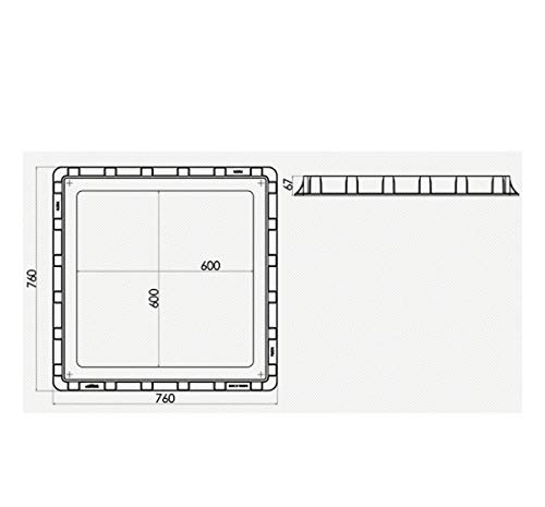 70 x 70 cm Tapa Para Arqueta Desagüe Cubierta Adequa Cisterna Tapas Arquetas Tapadera plastico composite PP