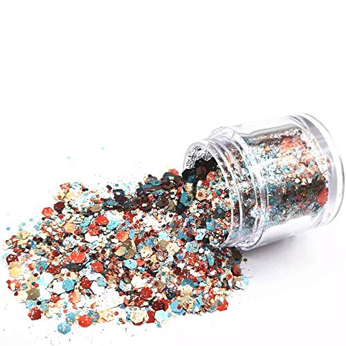 8 Mixta Colores Kit Glitter polvo de uñas 20 x Esponja de sombra de ojos Nail polvo lentejuelas Consejos artificial de uñas purpurina brillante polvo uñas Polvo brillante uñas Polvo Make Up