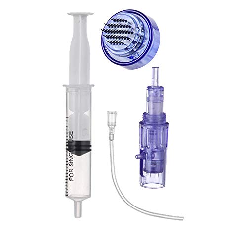 8 unidades 36/12 Pin Nano redondo aguja cartucho eléctrico microneedling Pen agujas de repuesto, ajustable rosca ranura para Electric Derma Pen