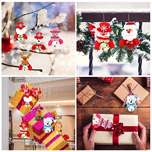 8pcs Colgante para Navidad Muñeco de Navidad, Adornos Navideños Adornos Árbol Navidad, Muñecos para Árbol de Navidad Muñeco de Papá Noel, Muñecas con Cuerda para Decoración del Hogar para Navidad