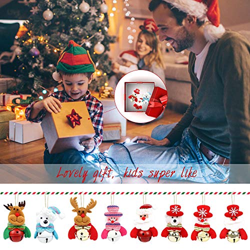 8pcs Colgante para Navidad Muñeco de Navidad, Adornos Navideños Adornos Árbol Navidad, Muñecos para Árbol de Navidad Muñeco de Papá Noel, Muñecas con Cuerda para Decoración del Hogar para Navidad