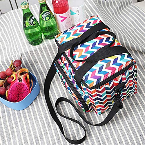 99AMZ Bolsa Térmica - Porta Alimentos 10L Bolsa de Almuerzo Bolso Aislamiento Nevera Portatil Comida Gran Capacidad para Adulto Mujer Niños Trabajo Oficina Playa Deportes Picnic Barbacoa Viaje (A)