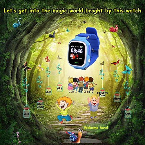 9Tong Reloj Inteligente para Niños con GPS, Reloj Inteligente para Niños con Rastreador GPS y Soporte SIM gsm con Pantalla Táctil, Llamadas de Emergencia