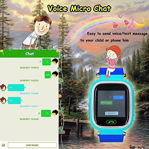 9Tong Reloj Inteligente para Niños con GPS, Reloj Inteligente para Niños con Rastreador GPS y Soporte SIM gsm con Pantalla Táctil, Llamadas de Emergencia