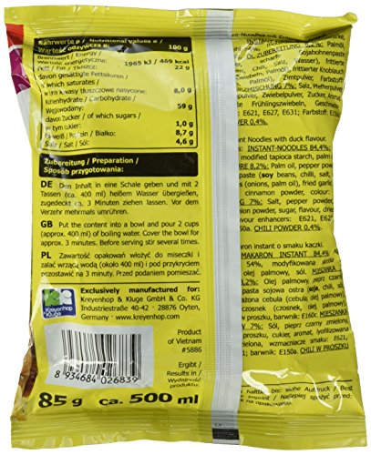 A-ONE Fideos Instantáneos, Sabor Carne De Pato Tostado 85 g