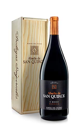 Abadía de San Quirce Vino Tinto 6 Meses Barrica Magnum en Caja de Madera - 1500 ml