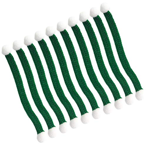 ABOOFAN 10 Unids Mini Bufandas de Punto de Navidad Perro Gato Bufanda para Mascotas Botella de Vino de Navidad Decoraciones de Regalo Encantos de Copa de Vino Verde