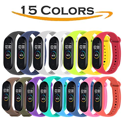 Acalder Correa para Xiaomi mi Band 4, Pulseras Reloj Coloridos Silicona Banda Reemplazo para Xiaomi Mi Band 3/4, Compatible con Mi Smart Band 4 / Correas para Xiaomi mi Band 3