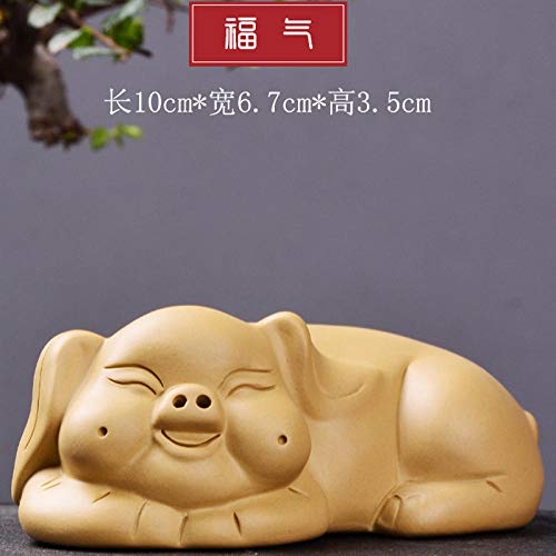 Accesorios para juegos de té La decoración para mascotas de té Zisha puede mantener el zodiaco cochinillo bandeja de té juego de té juego de té accesorios para té feliz cochinillo té mascota-Duan Ni